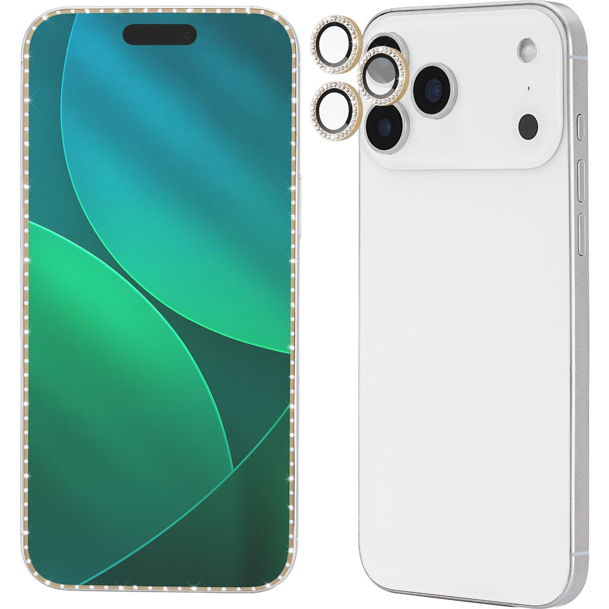 Kate Spade Fashion Lens & Screen Protectors for iPhone 17 Pro Max - Set in Stone Gold