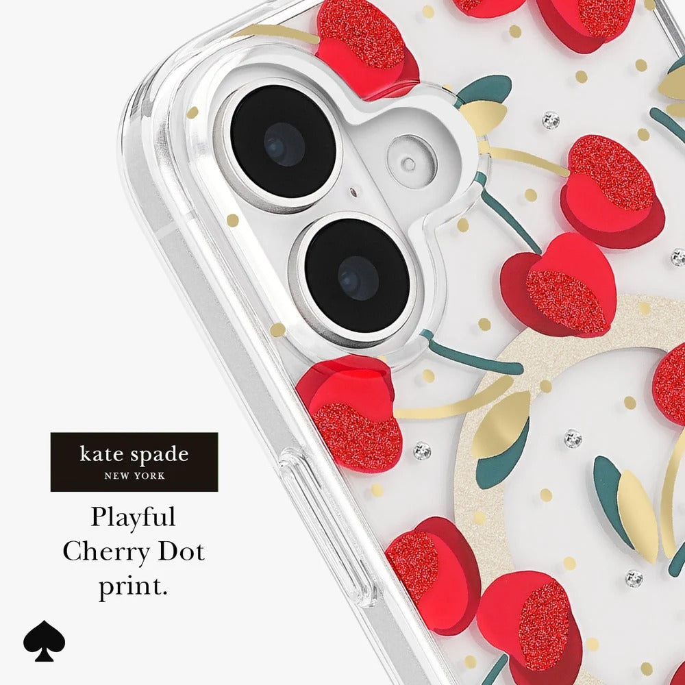 kate spade kate spade case for iphone 17 standard clear angle view