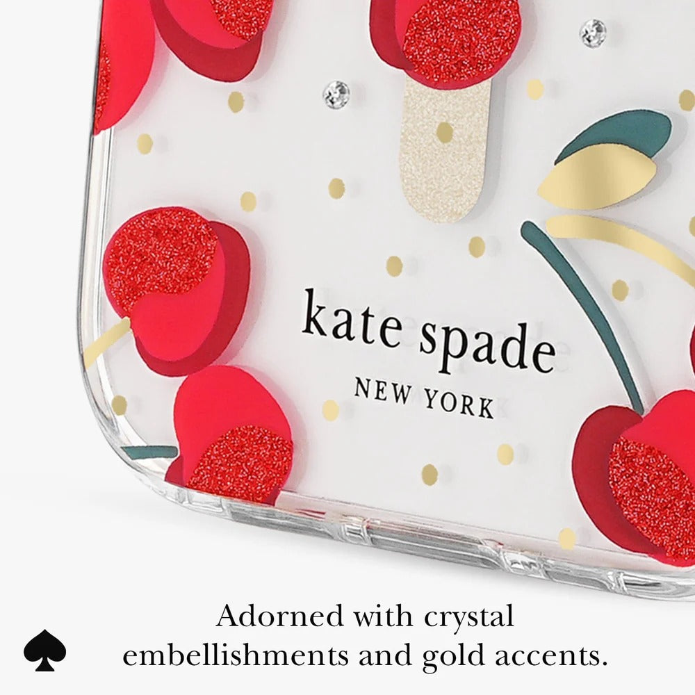 kate spade kate spade case for iphone 17 standard clear camera ring