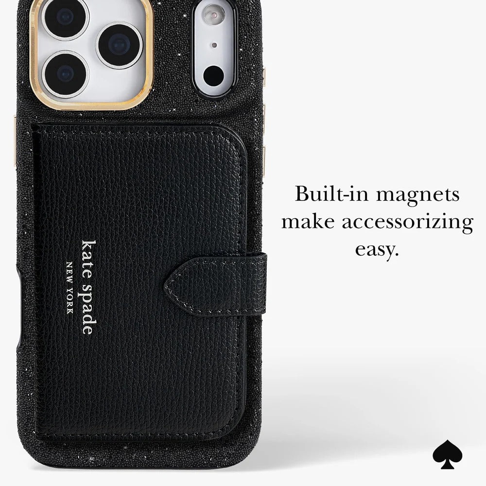 kate spade kate spade case for iphone 17 pro max black camera ring