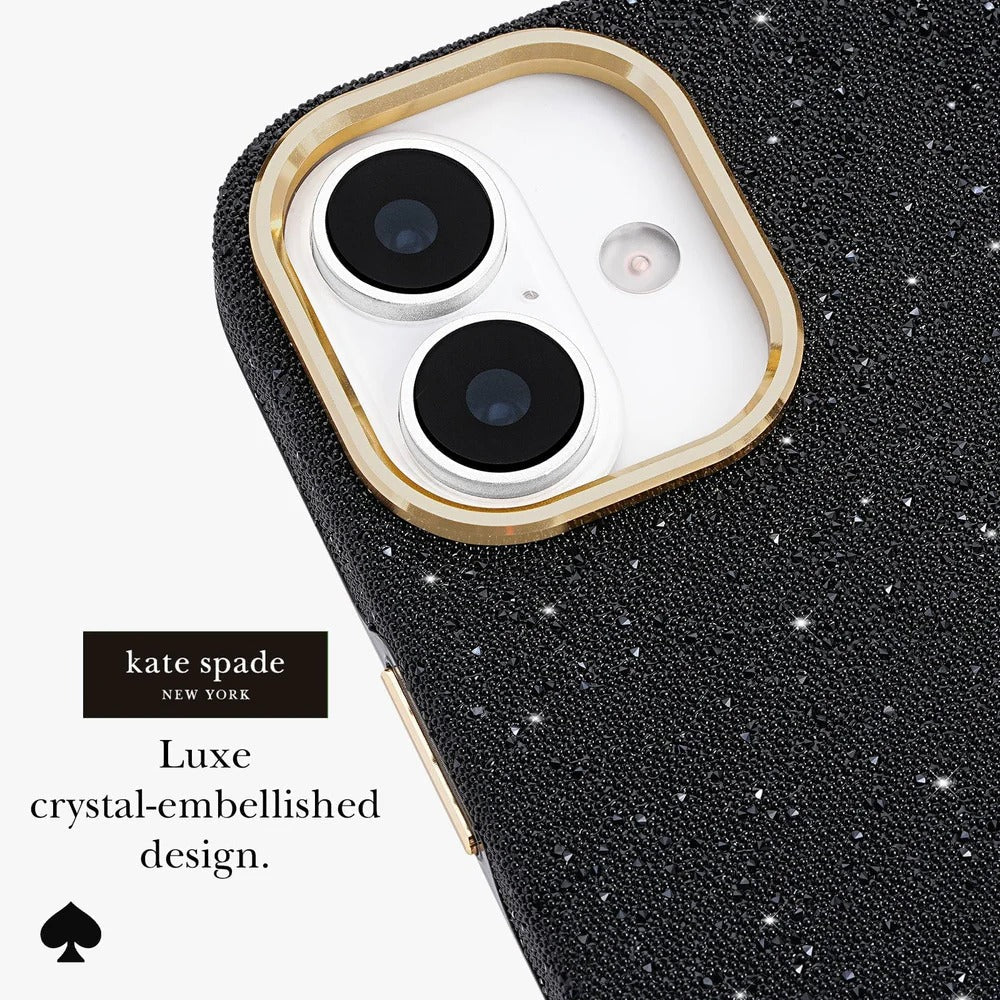kate spade kate spade case for iphone 17 standard black side profile