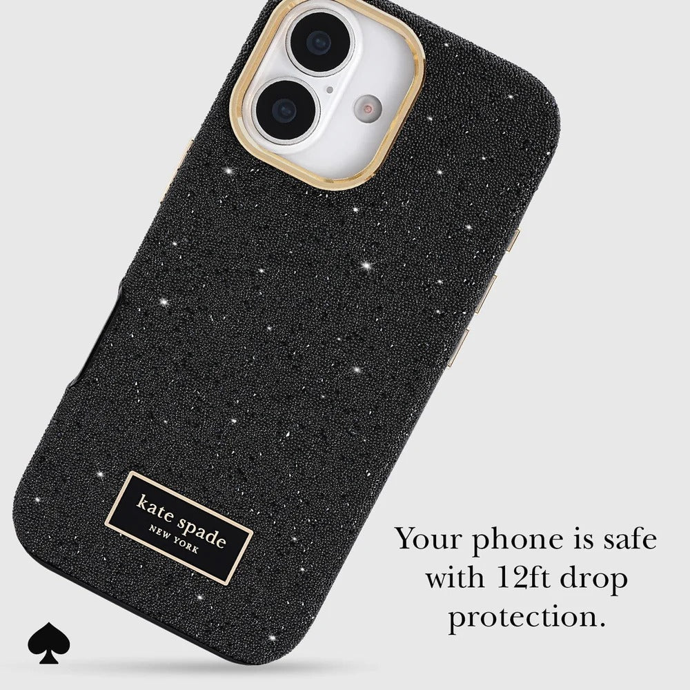 kate spade kate spade case for iphone 17 standard black in-hand photo