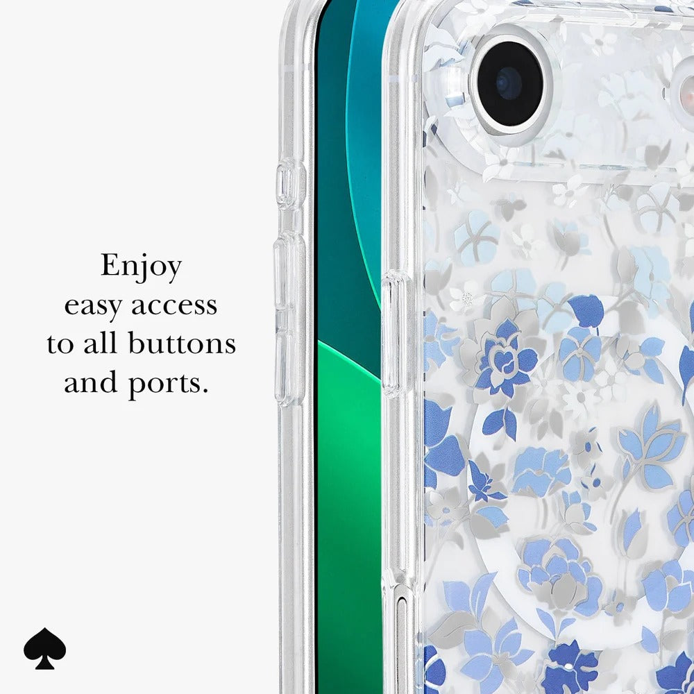 kate spade kate spade case for iphone 17 air blue logo detail