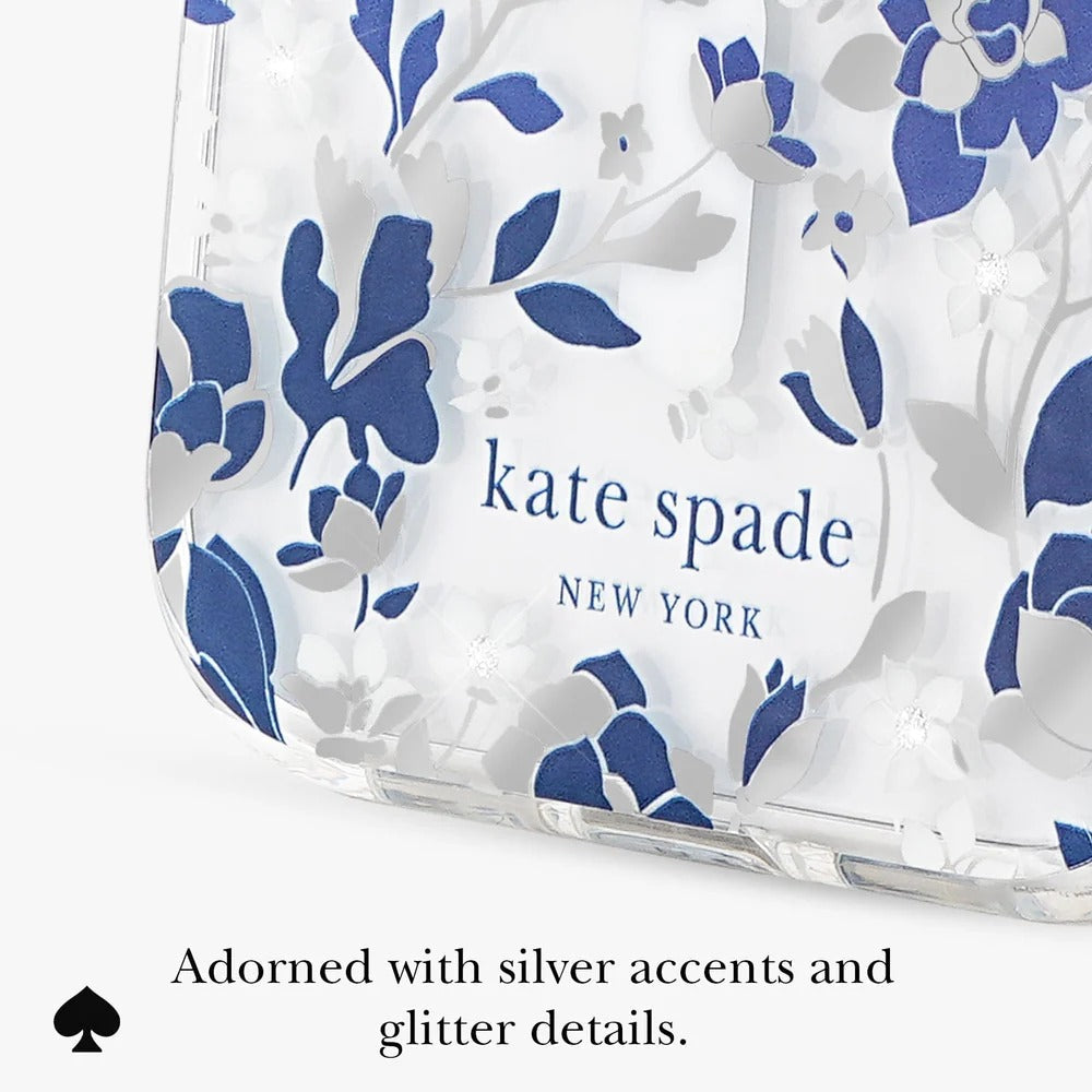 kate spade kate spade case for iphone 17 pro blue side profile