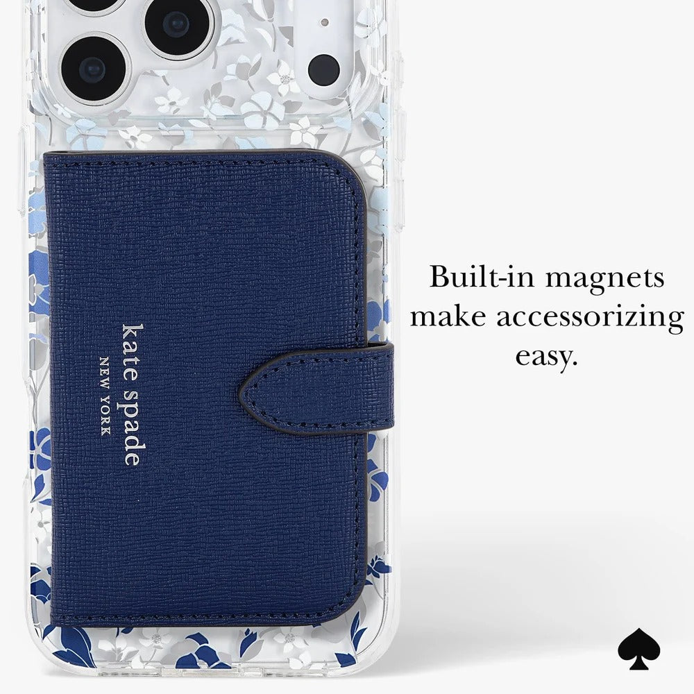 Flowerbed Blue MagSafe Case for iPhone 18 Pro Max in Clear/Blue - Kate Spade
