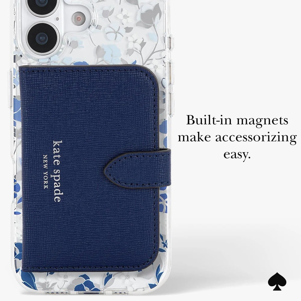 kate spade kate spade case for iphone 17 standard blue side profile