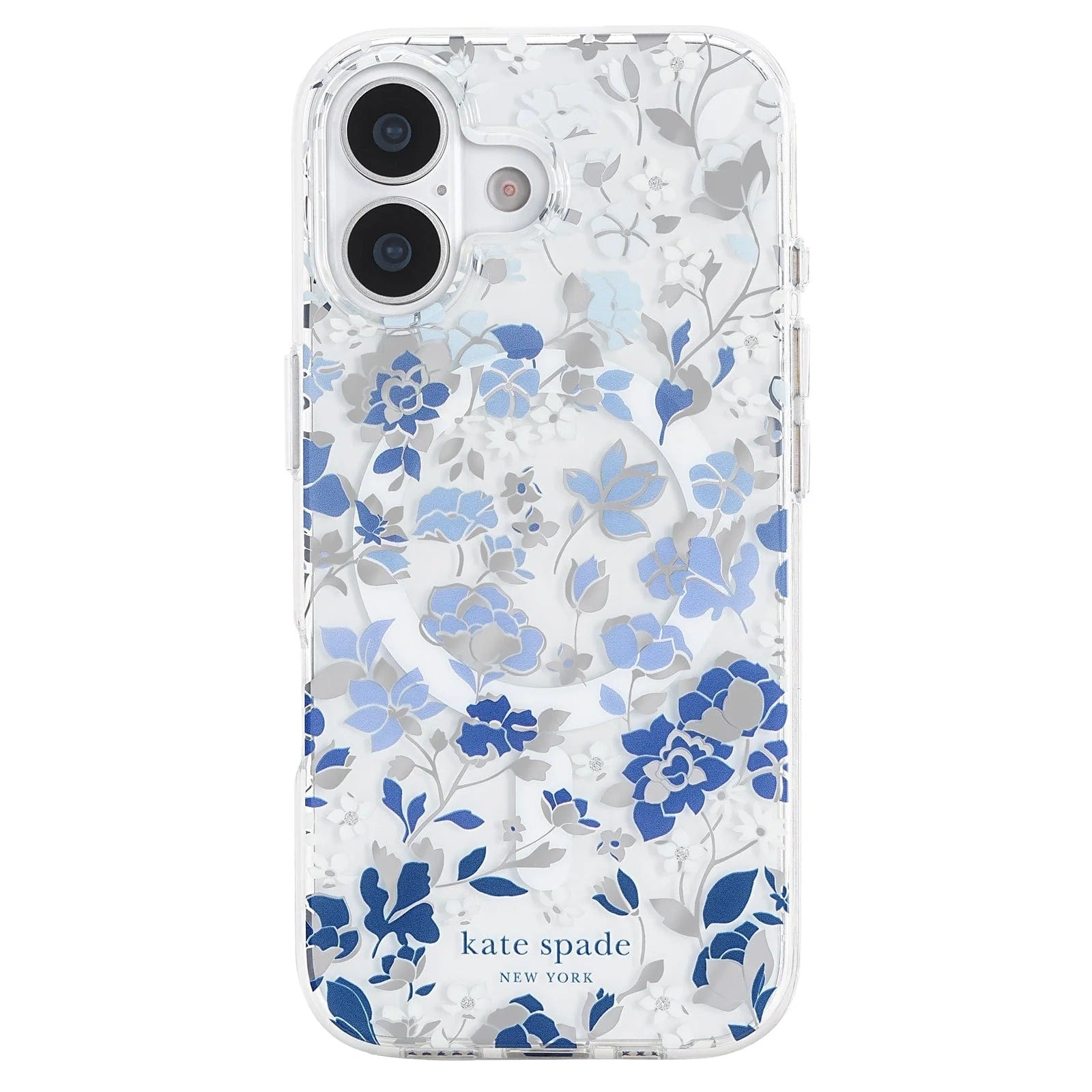 kate spade kate spade case for iphone 17 standard blue back pattern design