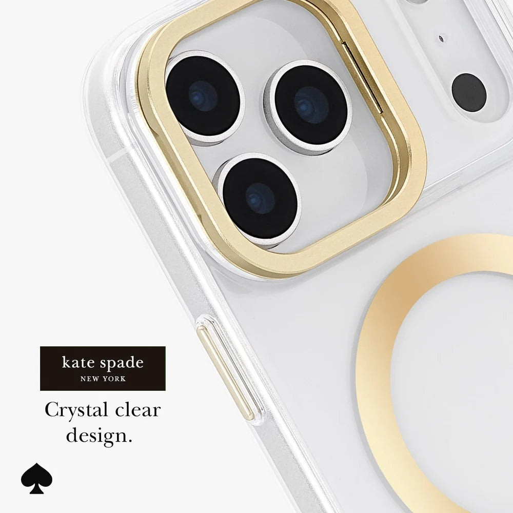 kate spade kate spade case for iphone 17 pro clear camera ring