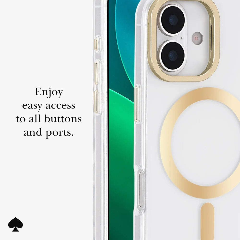 kate spade kate spade case for iphone 17 standard clear edge detail