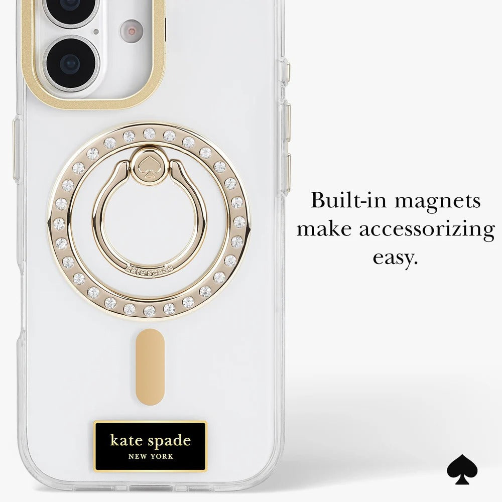 kate spade kate spade case for iphone 17 standard clear angle view