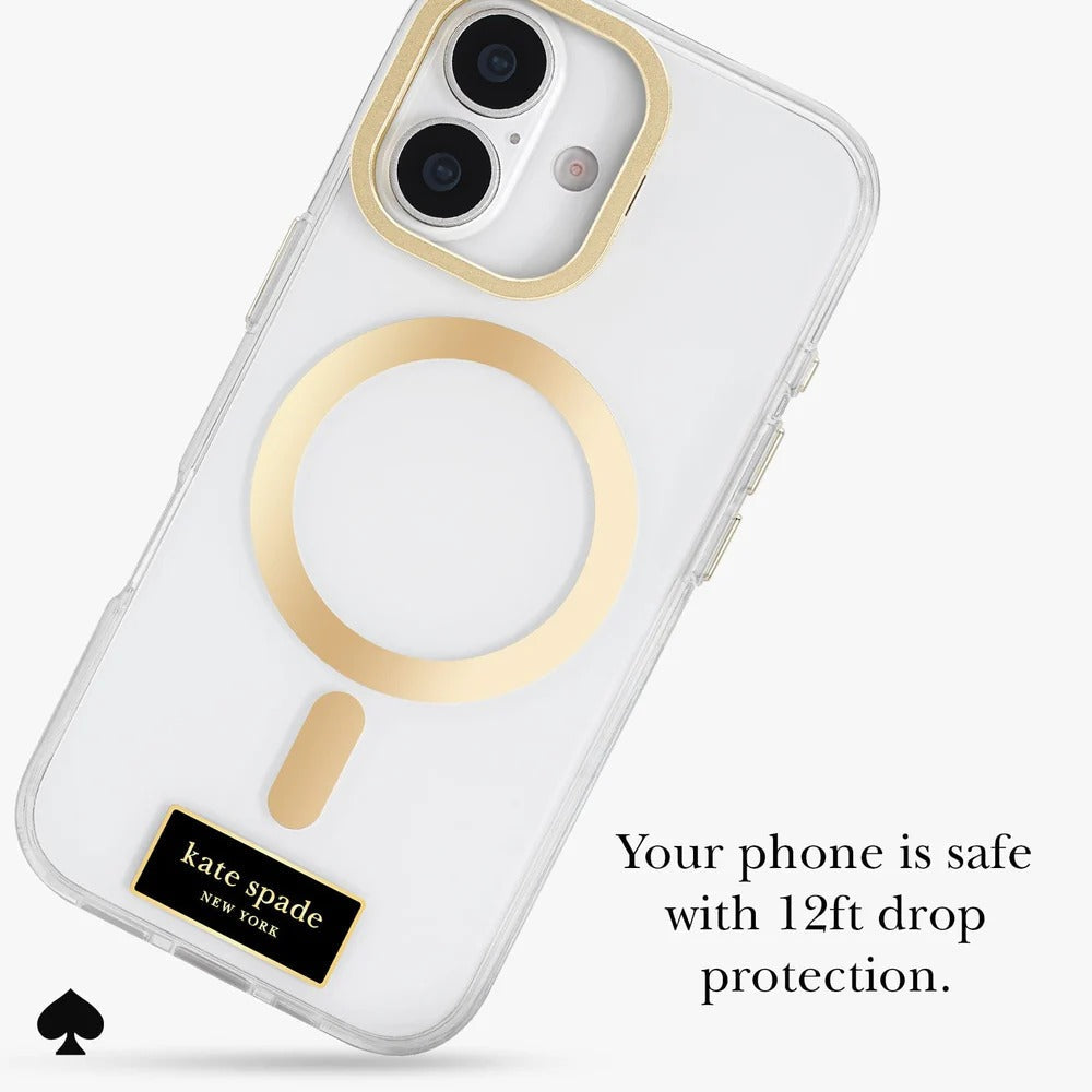 kate spade kate spade case for iphone 17 standard clear in-hand photo