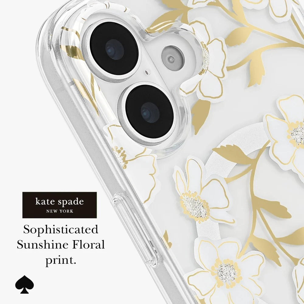 kate spade kate spade case for iphone 17 standard clear logo detail