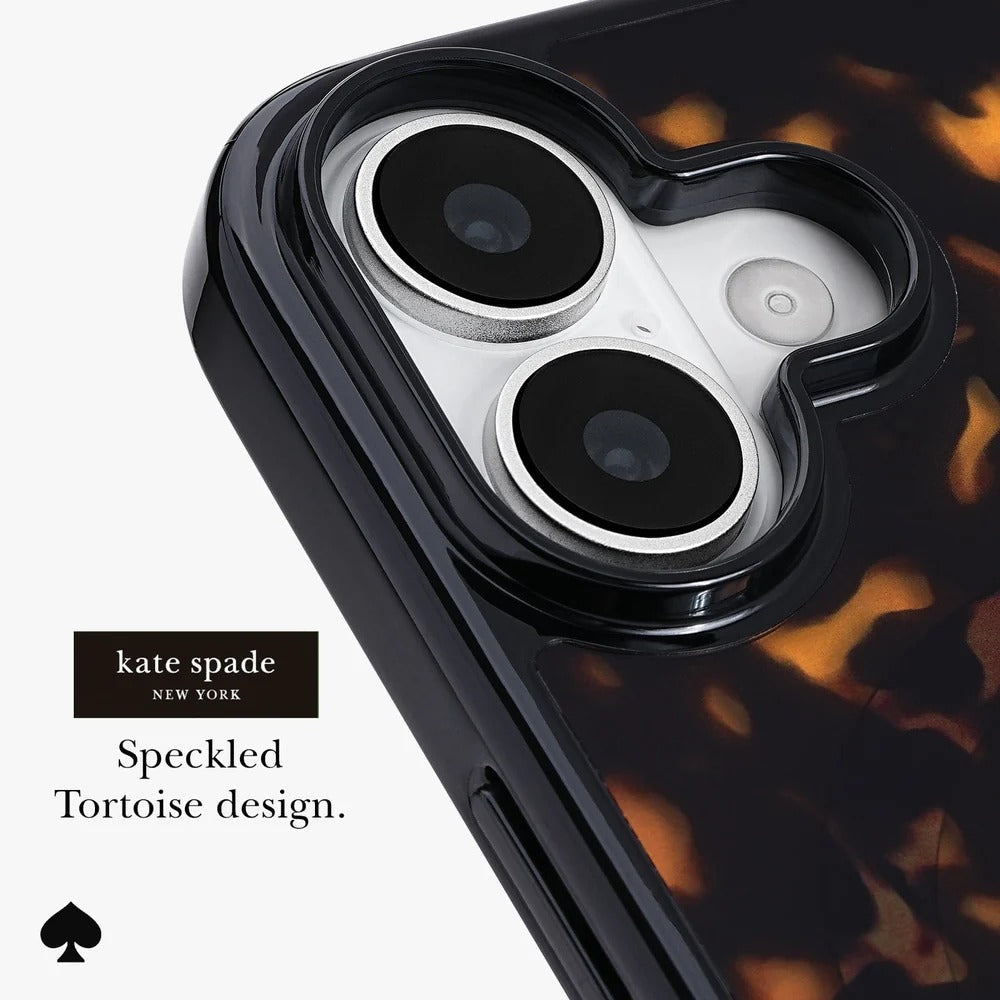 kate spade kate spade case for iphone 17 standard tortoise side profile