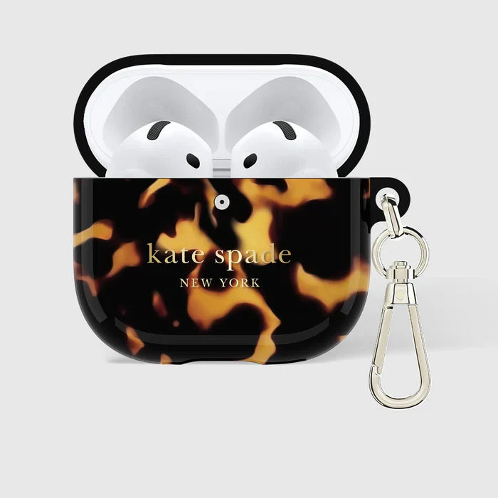 Kate Spade Tortoise with Gold Clip for AirPods 4 - Mac Addict