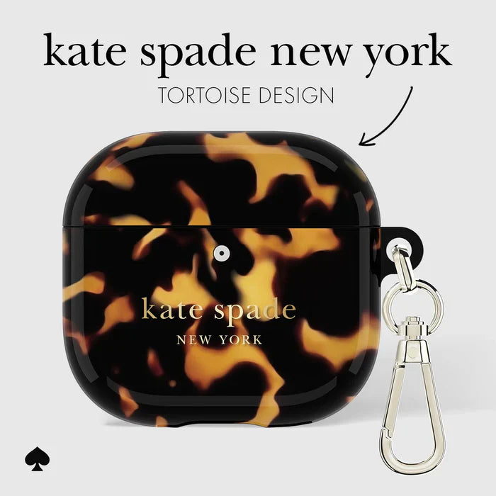 Kate Spade Tortoise with Gold Clip for AirPods 4 - Mac Addict