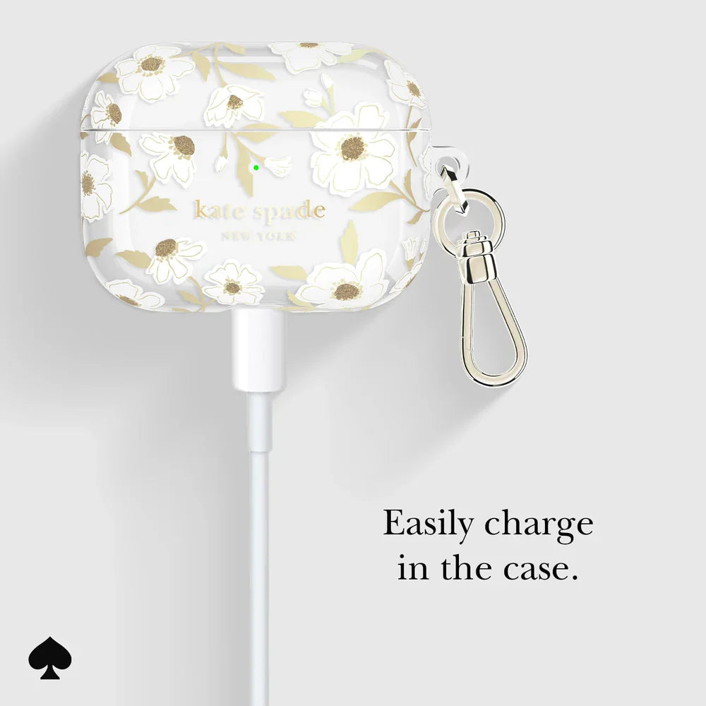 Kate Spade Sunshine Floral with Gold Clip for AirPods Pro 3