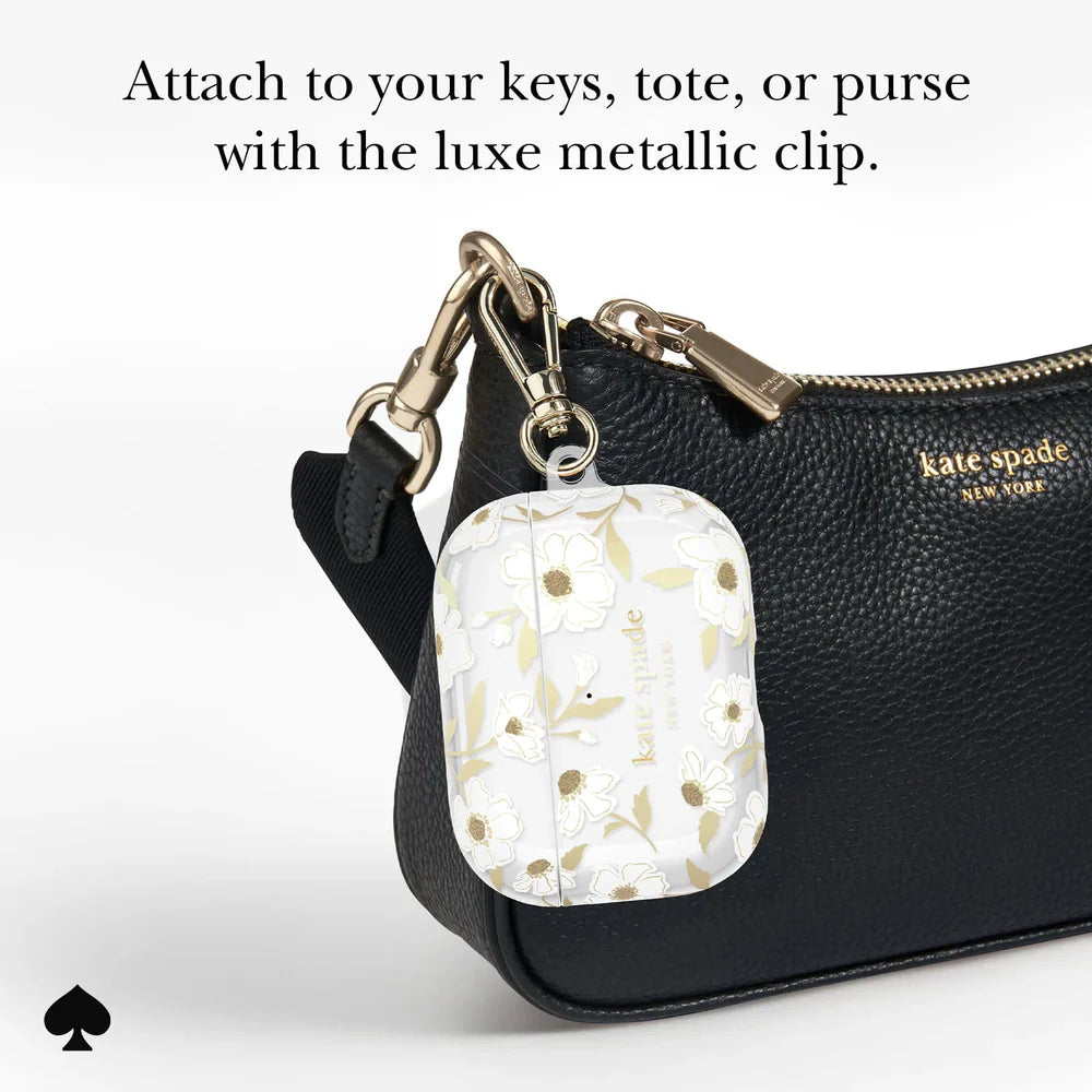 Kate Spade Sunshine Floral with Gold Clip for AirPods Pro 3