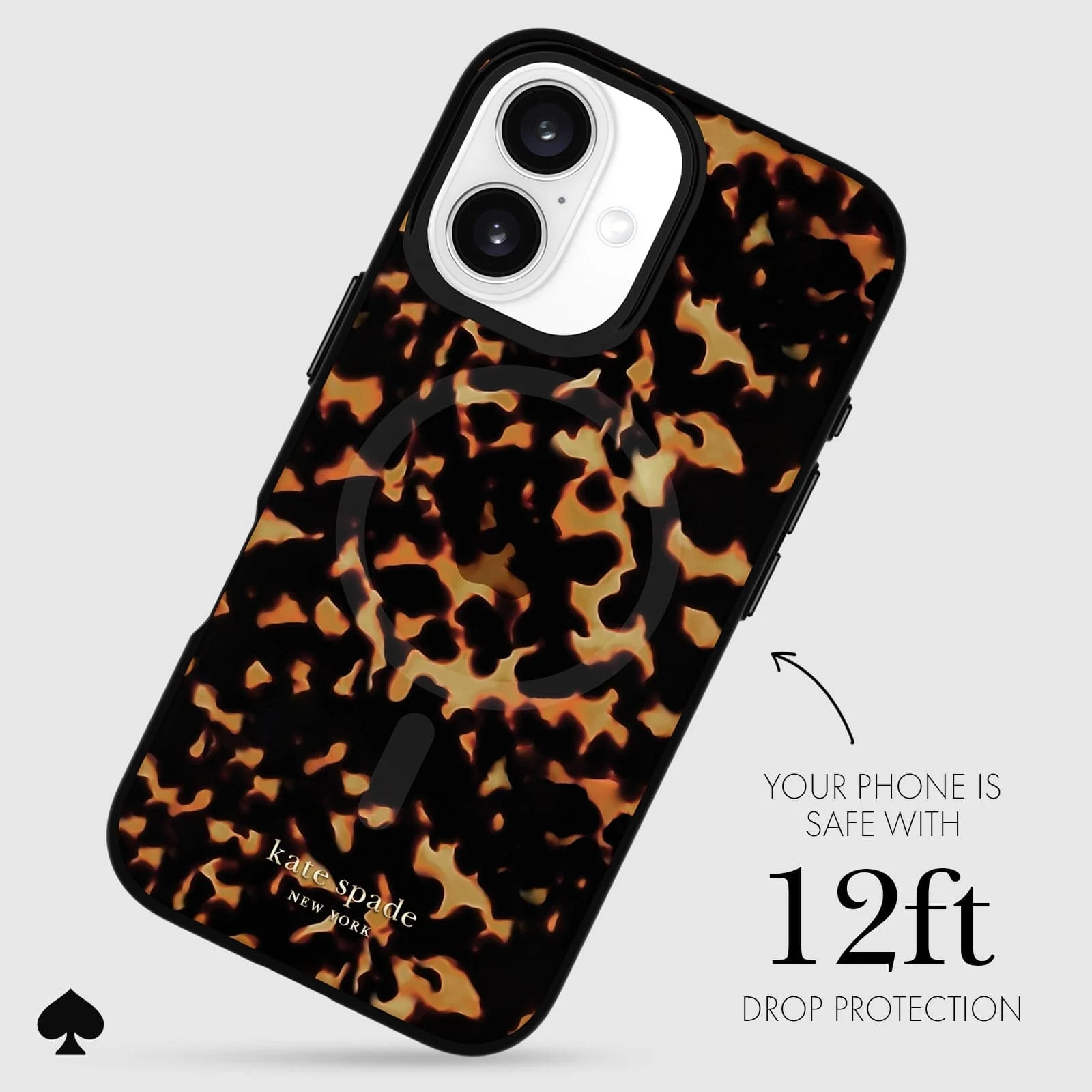 Kate Spade MagSafe Case for iPhone 16 Plus - Tortoise