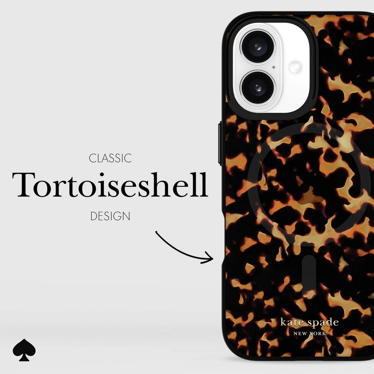 Kate Spade MagSafe Case for iPhone 16 Plus - Tortoise