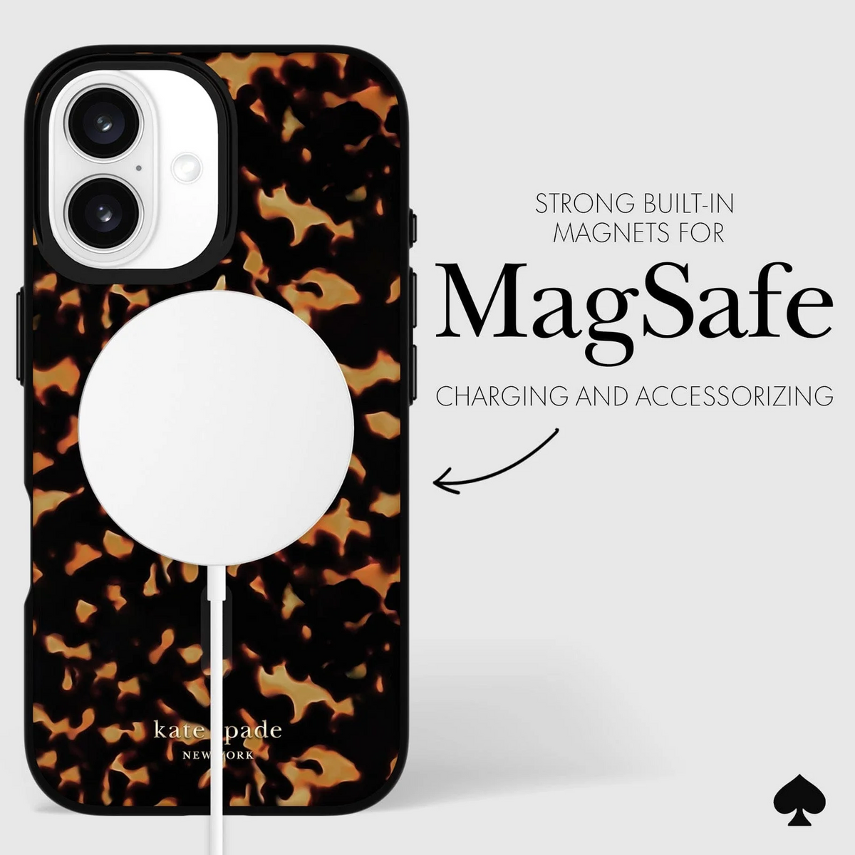 Kate Spade MagSafe Case for iPhone 16 Plus - Tortoise