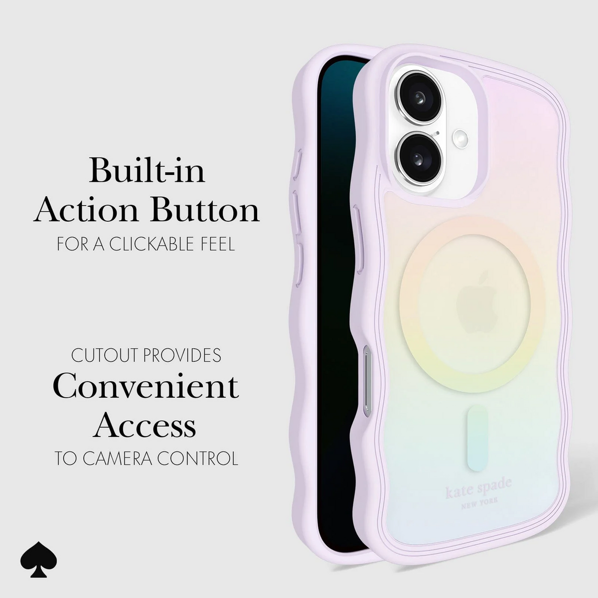 Kate Spade Wave MagSafe Case for iPhone 16 Plus Opal Iridescent