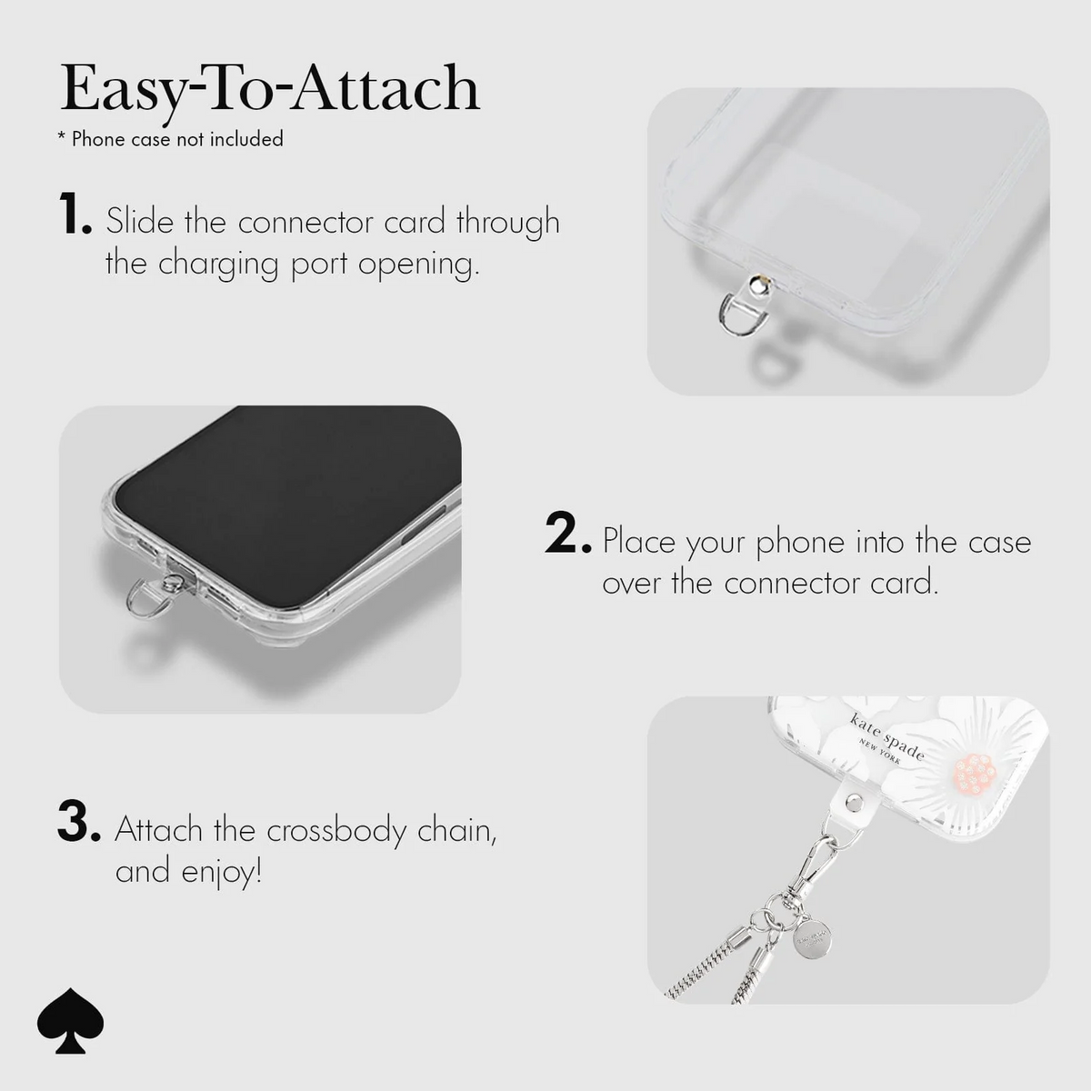 Kate Spade Phone Crossbody - Heart of Silver