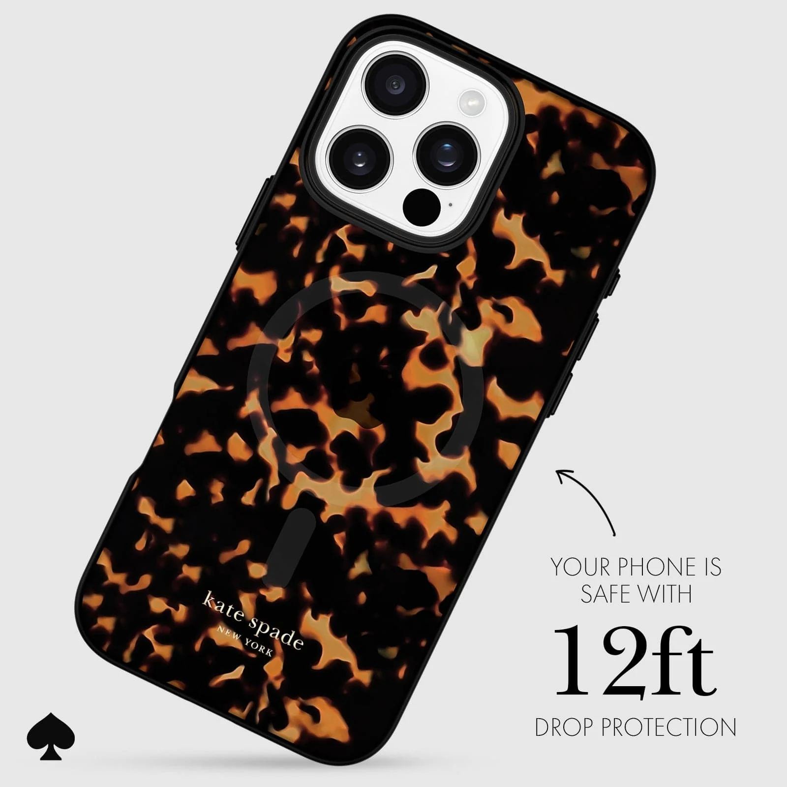 Kate Spade MagSafe Case for iPhone 16 Pro - Tortoise