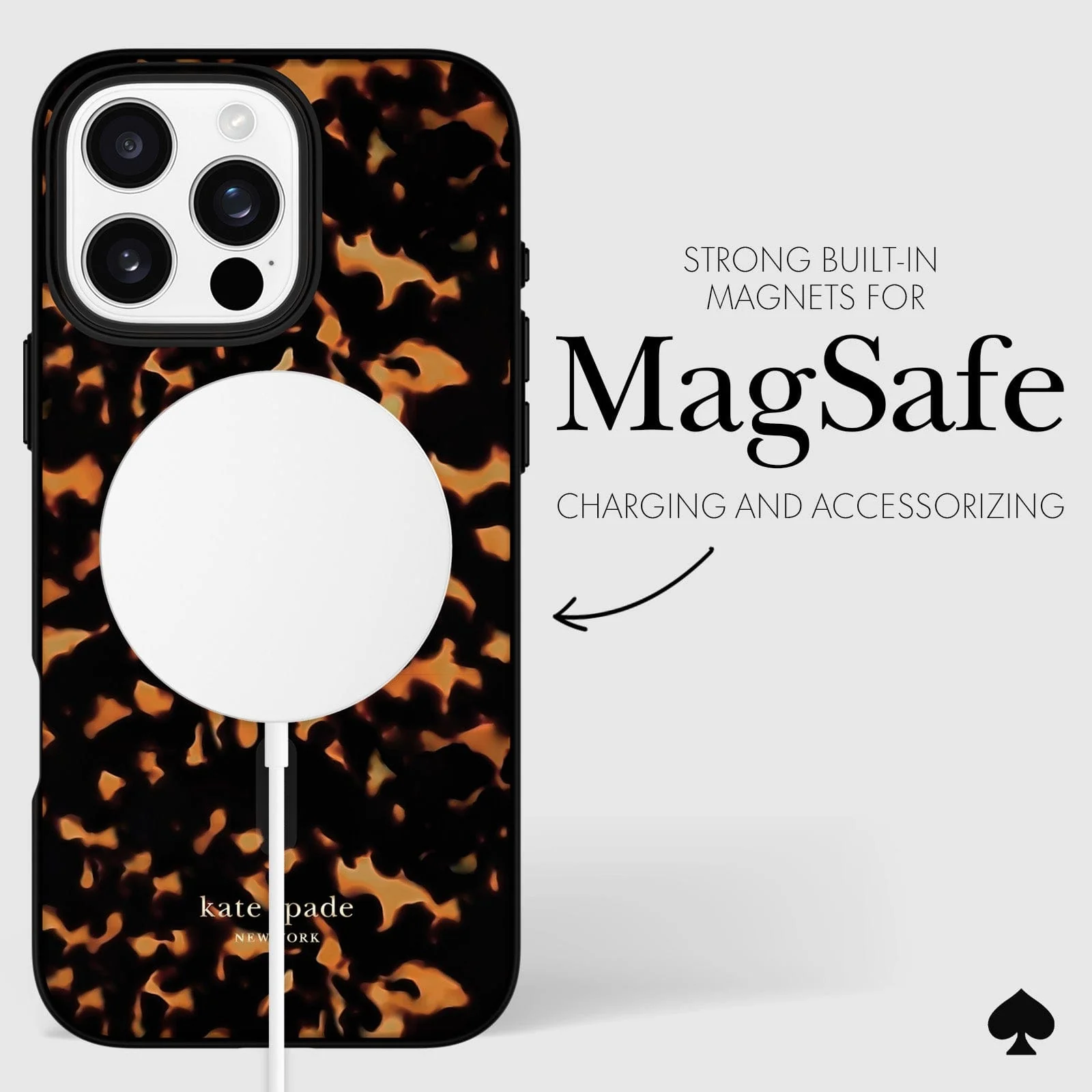 Kate Spade MagSafe Case for iPhone 16 Pro - Tortoise