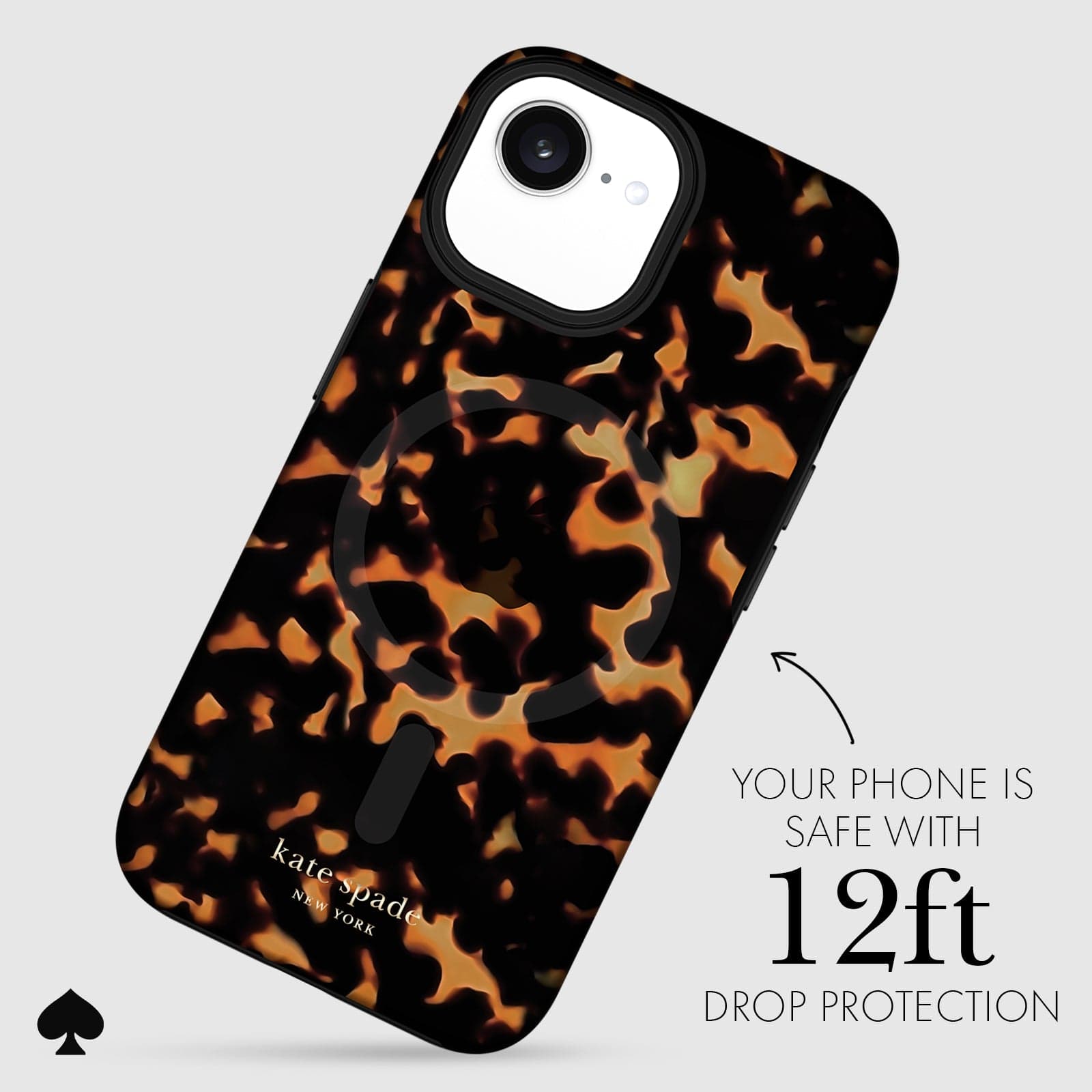 Kate Spade Tortoise MagSafe Case iPhone 16e / 15 / 14 / 13 Standard 6.1 inch - Tortoise