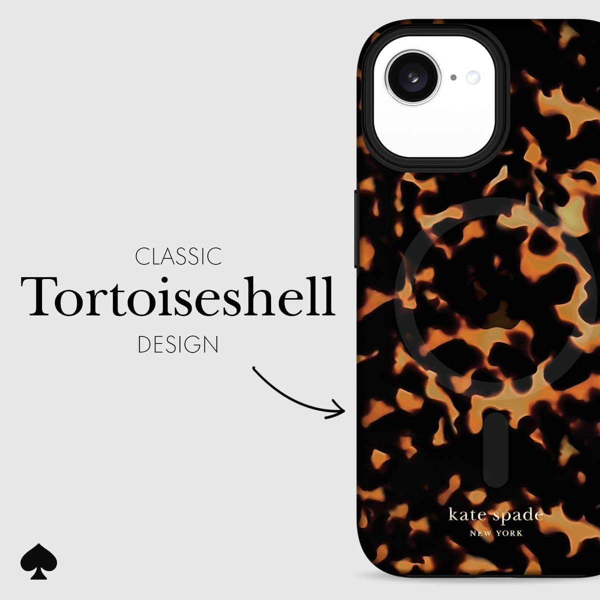 Kate Spade Tortoise MagSafe Case iPhone 16e / 15 / 14 / 13 Standard 6.1 inch - Tortoise