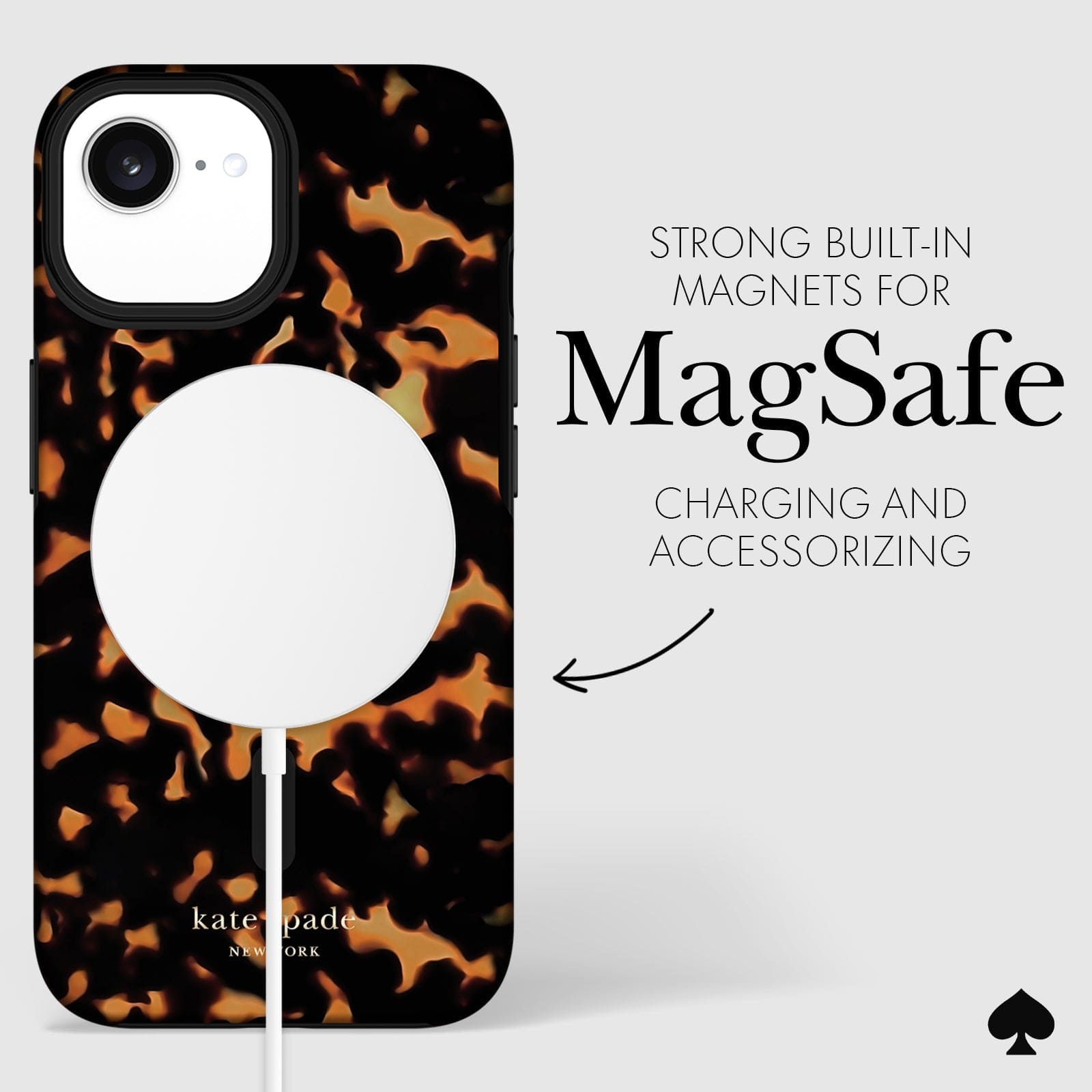 Kate Spade Tortoise MagSafe Case iPhone 16e / 15 / 14 / 13 Standard 6.1 inch - Tortoise