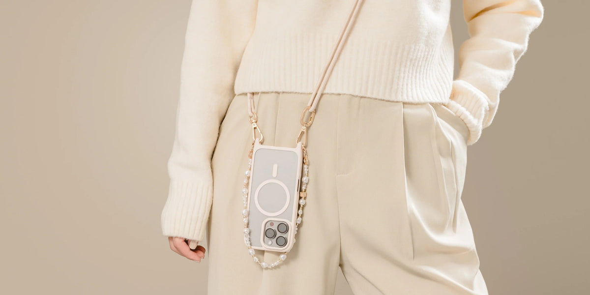 Mageasy Pearl iPhone Wrist Strap - Lobster Clasp & Charm loop - Mac Addict