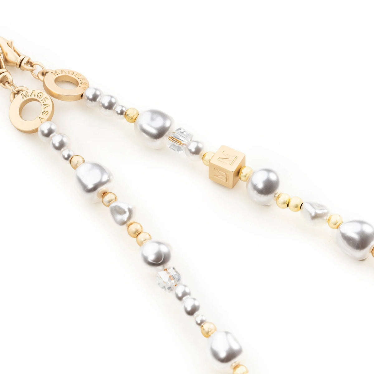 Mageasy Pearl iPhone Wrist Strap - Lobster Clasp & Charm loop - Mac Addict