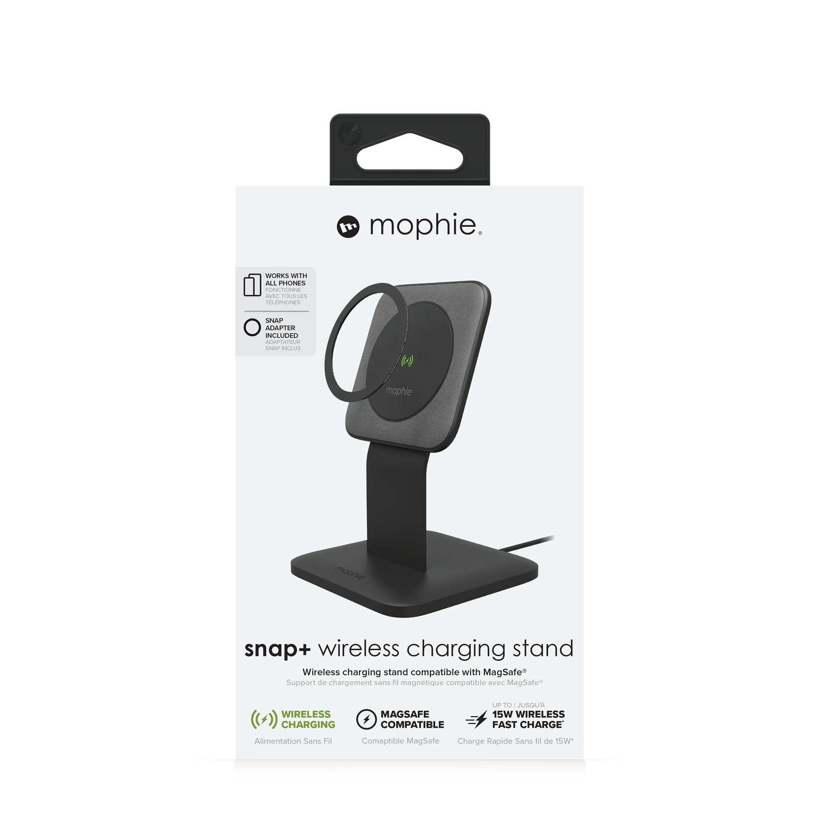 Mophie Snap+ Universal Wireless Charging Stand 15W - Black