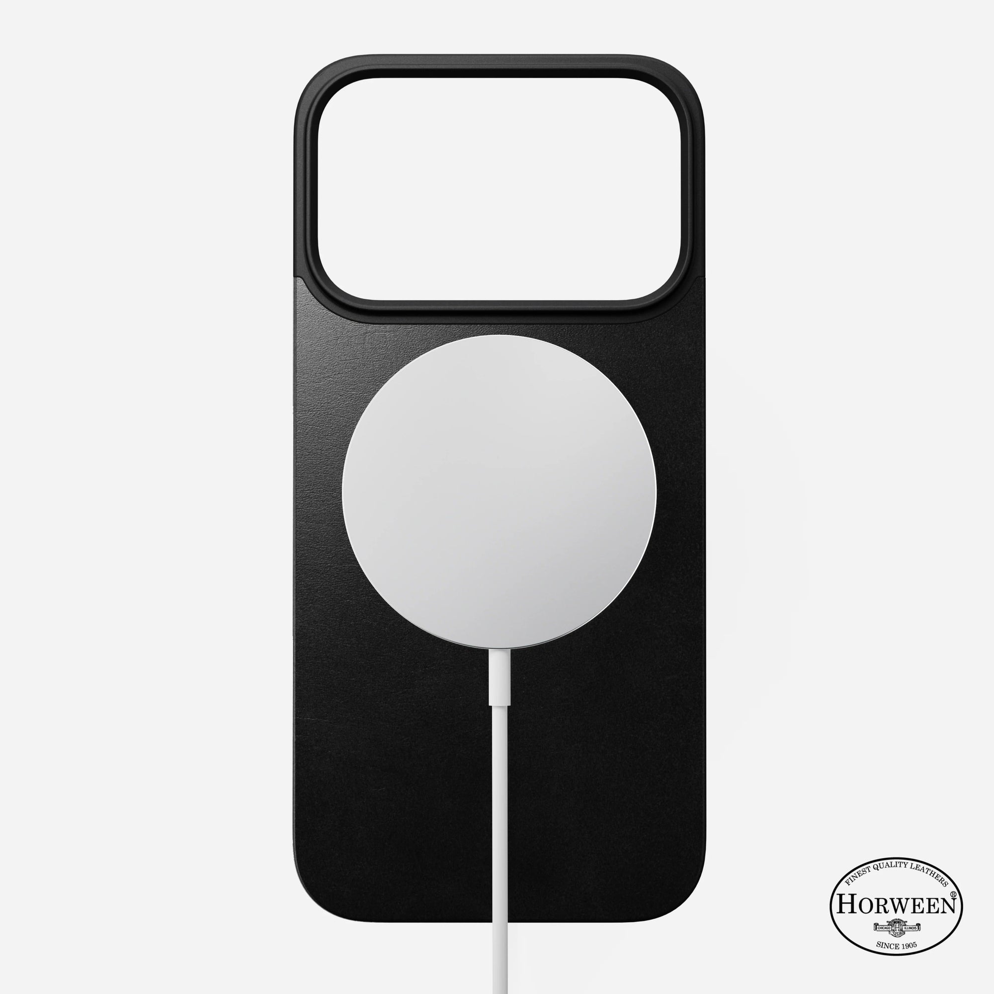 nomad horween case for iphone 17 pro black magnetic charging