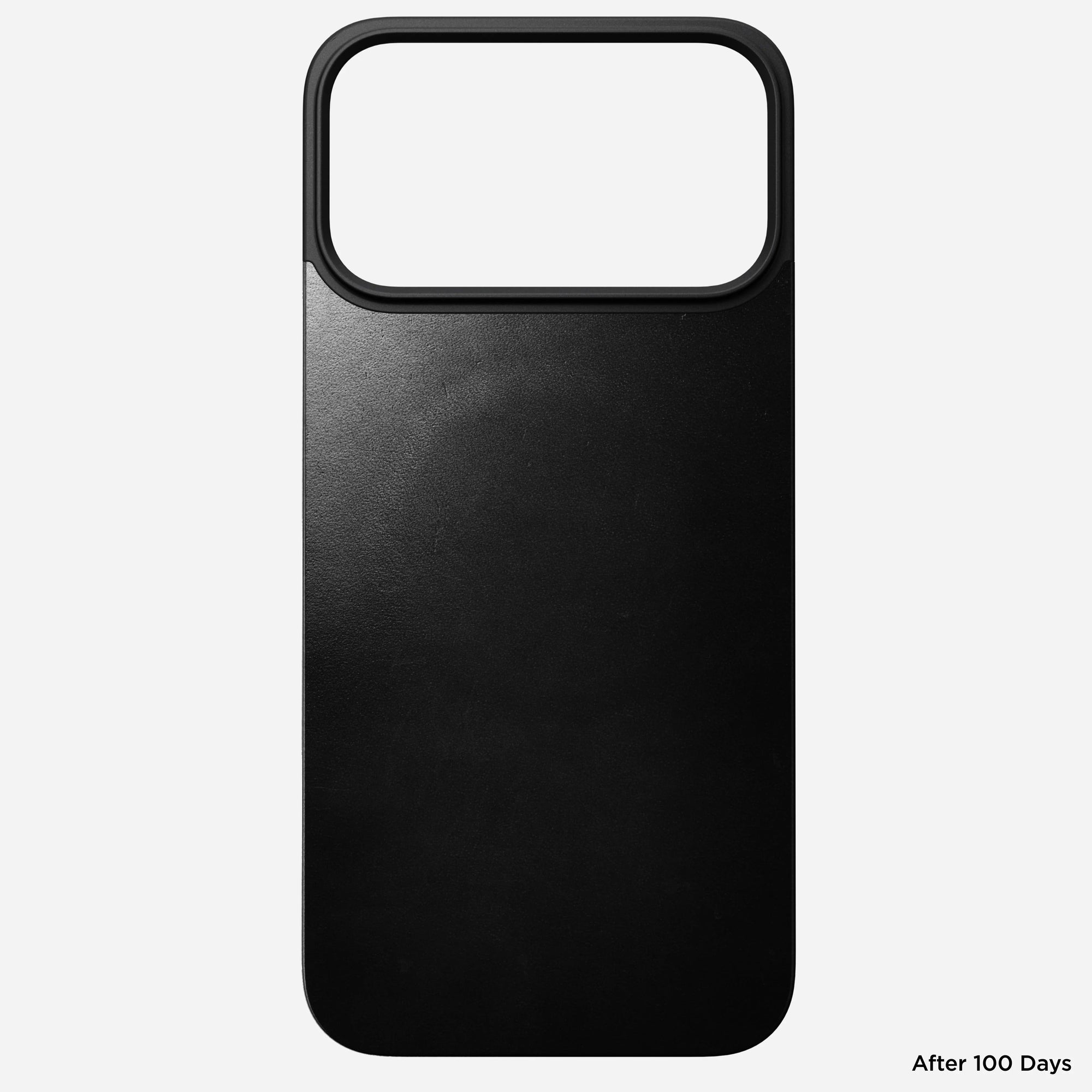 nomad horween case for iphone 17 pro black leather grain closeup