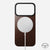 nomad horween case for iphone 17 pro brown buttons detail