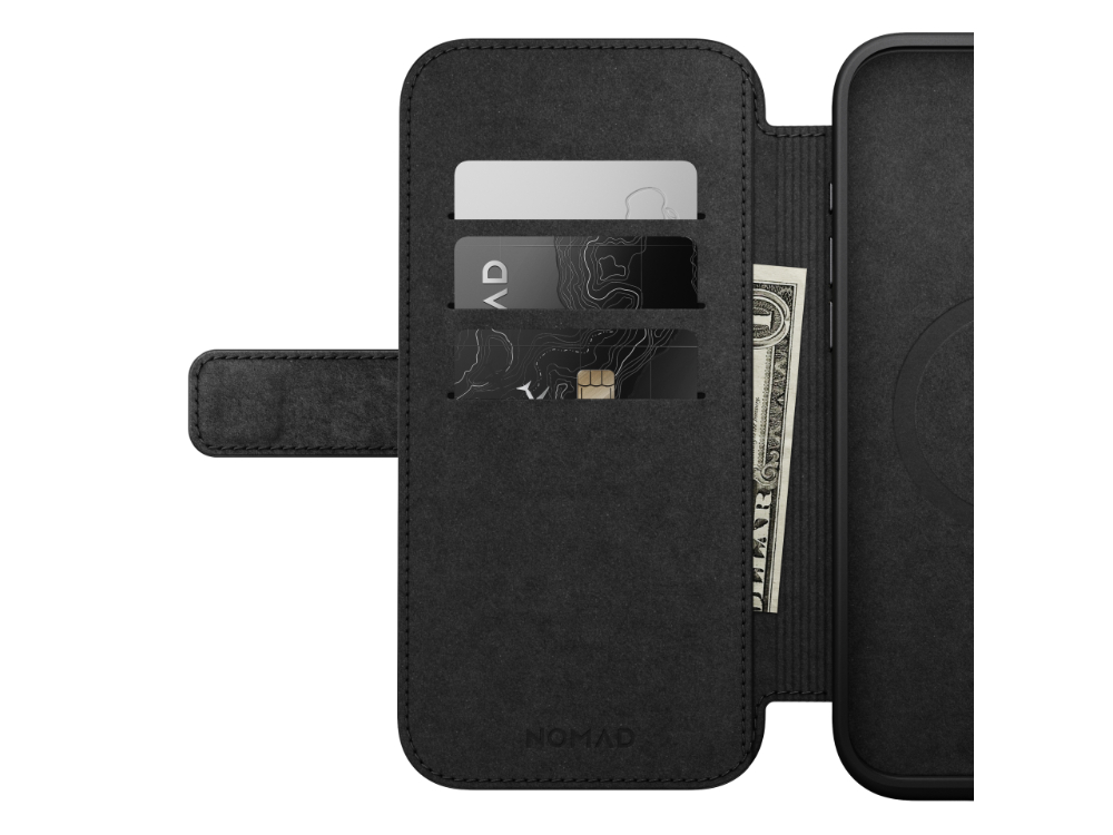 Nomad Modern Leather Folio Case for iPhone 16 Pro Max - Brown - Mac Addict