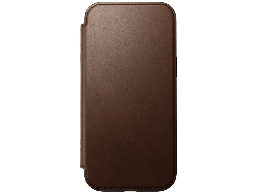 Nomad Modern Leather Folio Case for iPhone 16 Pro Max - Brown - Mac Addict
