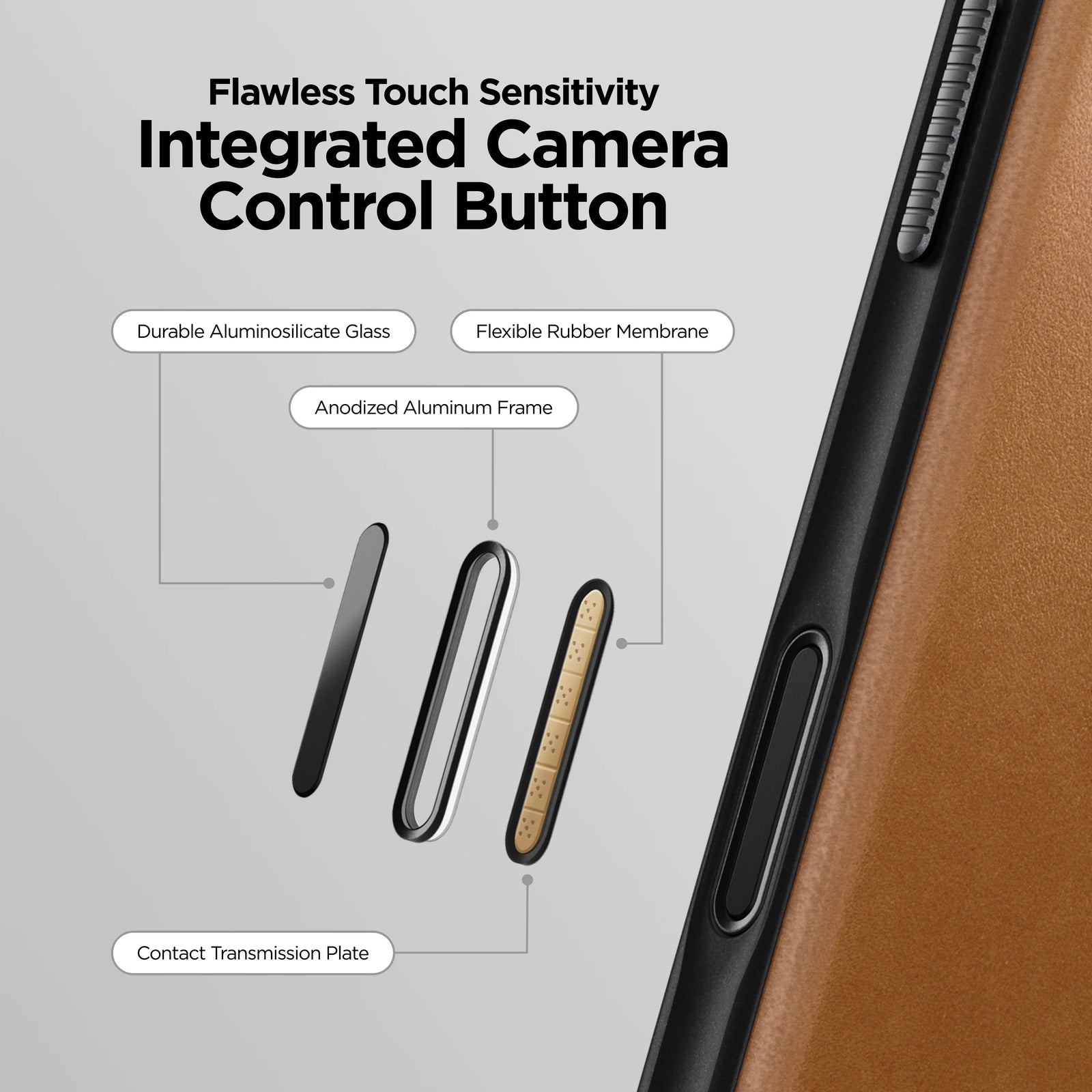 nomad folio folio case for iphone 17 pro english tan back protection