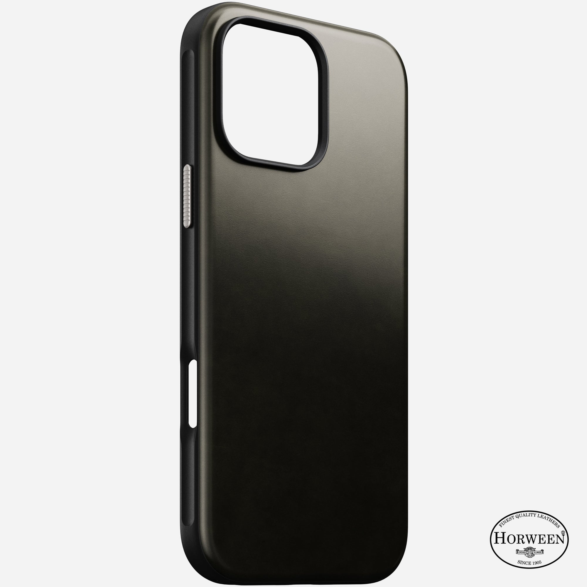 Nomad Modern Horween Leather Case for iPhone 16 Pro 6.3 - Green Chrome