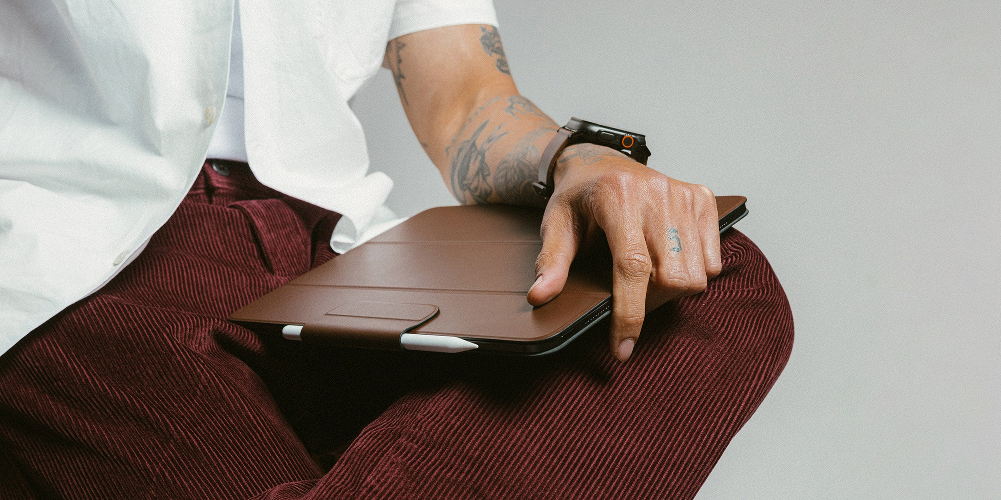 Nomad Premium Leather Folio Case for iPad Pro 11 M4 2024 - Brown