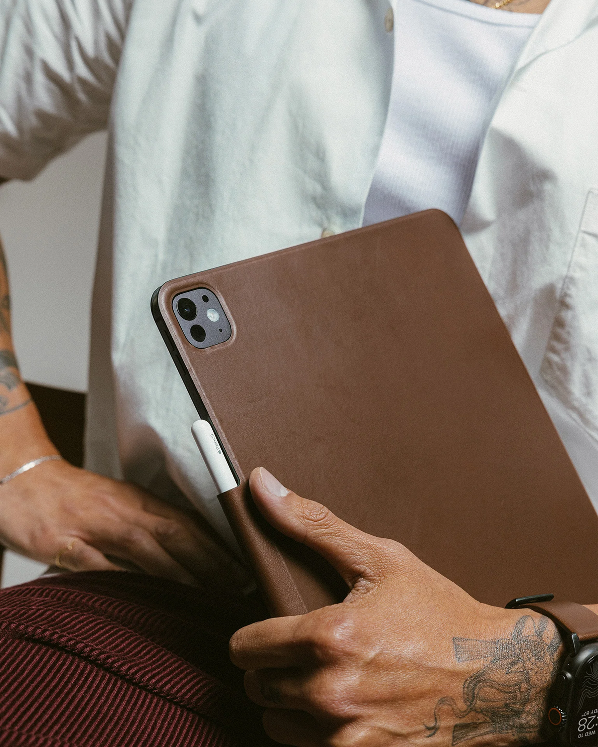 Nomad Premium Leather Folio Case for iPad Pro 11 M4 2024 - Brown