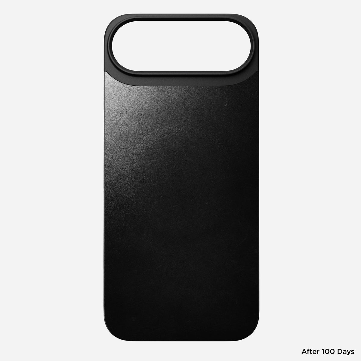 nomad horween case for iphone 17 air black leather grain closeup