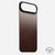 nomad horween case for iphone 17 air brown buttons detail