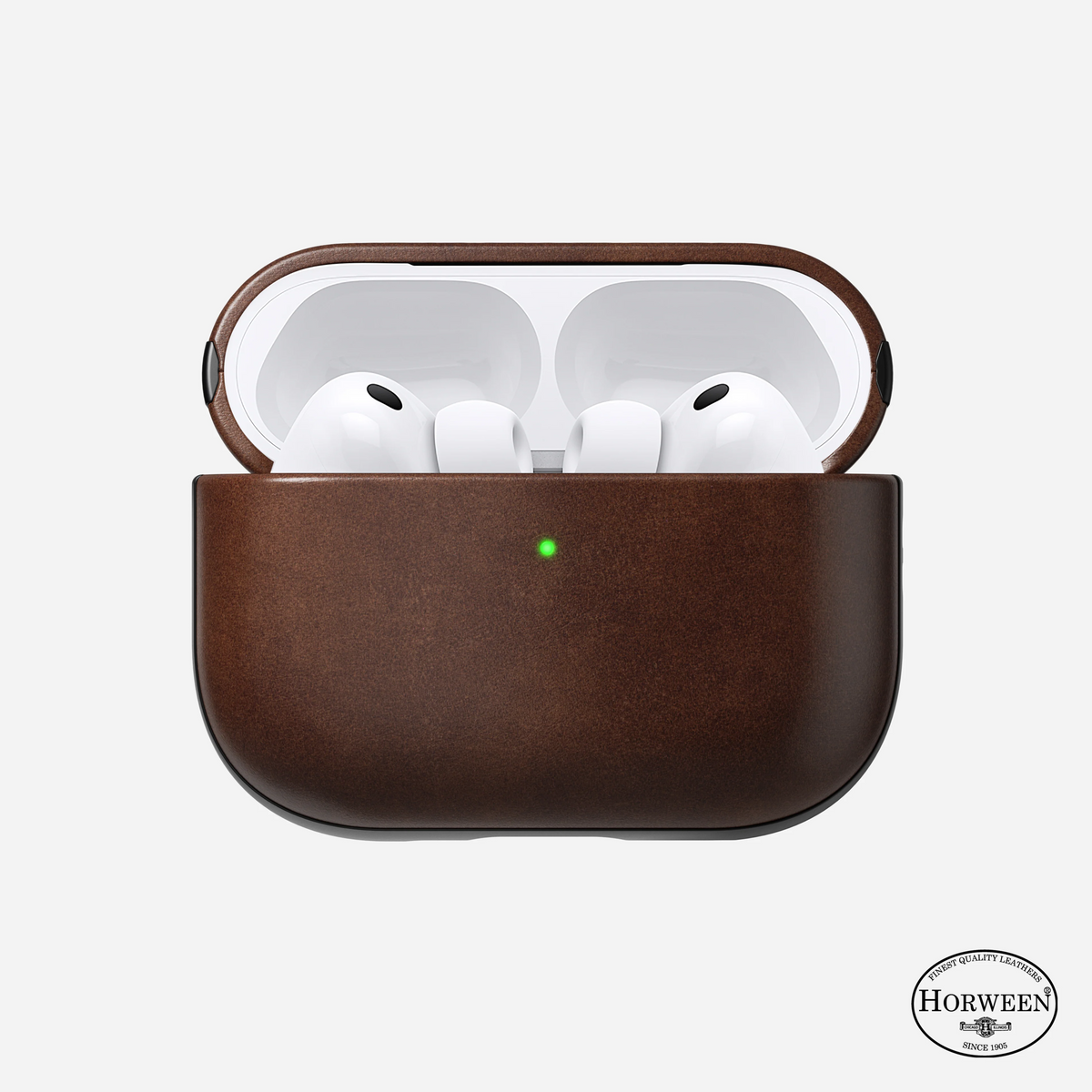 Nomad Modern Horween Leather Case Airpod Pro 3 - Rustic Brown - Mac Addict