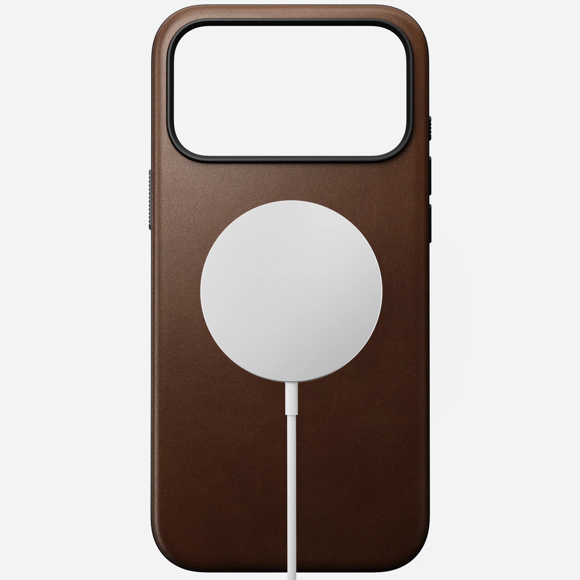 nomad modern leather case for iphone 17 pro max brown grippy sides