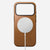 nomad modern leather case for iphone 17 pro max english tan leather grain closeup
