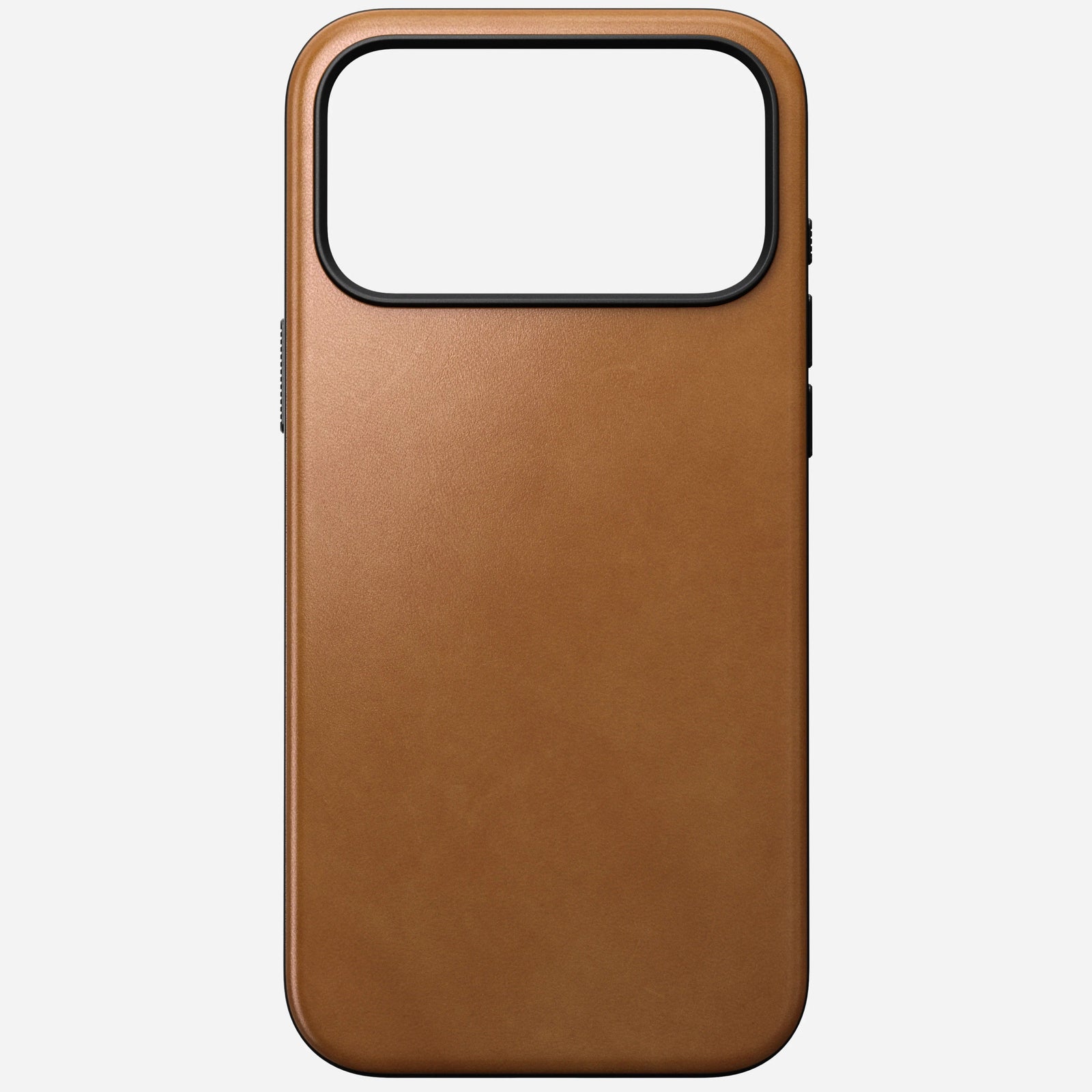 nomad modern leather case for iphone 17 pro max english tan front view