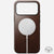 nomad modern case for iphone 17 pro rustic brown buttons detail